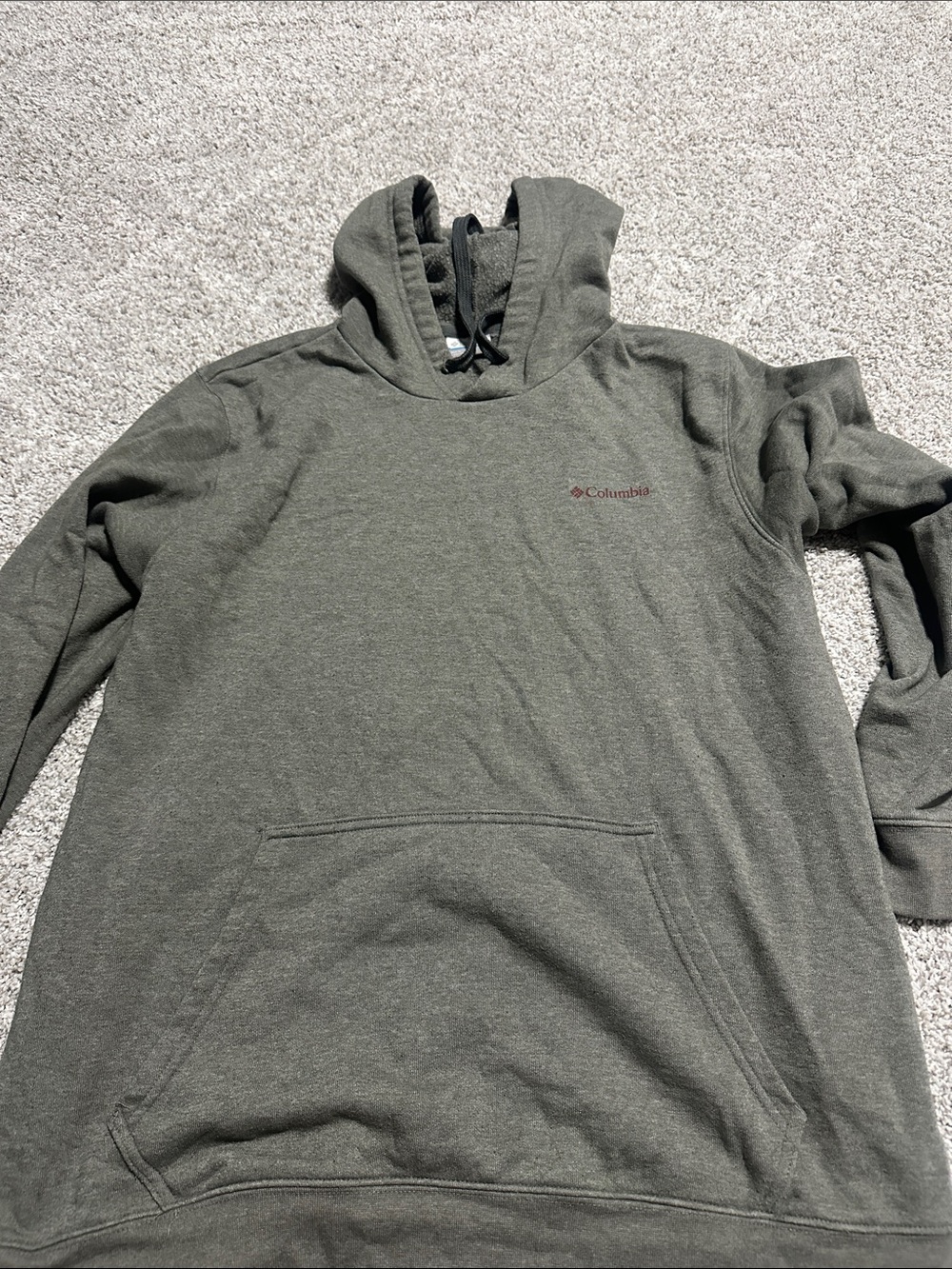 Columbia Men's Olive Green Hooded Sweatshirt Pullover